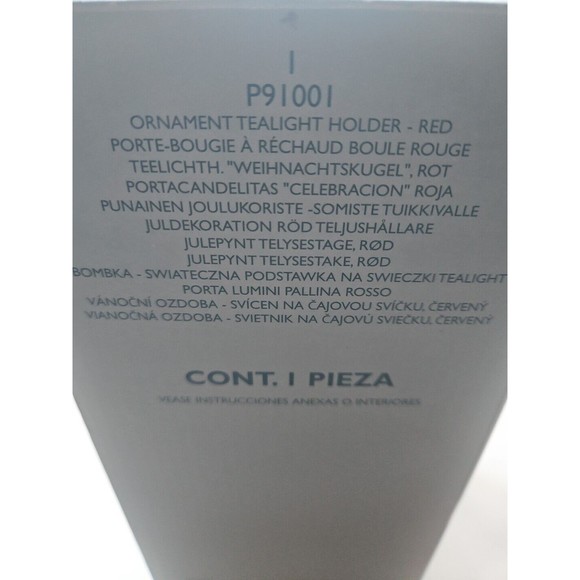 Partylite Red Christmas Ornament Tealight Candle Holder *NEW* With Box - Picture 6 of 9